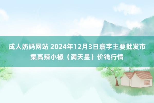成人奶妈网站 2024年12月3日寰宇主要批发市集高辣小椒（满天星）价钱行情
