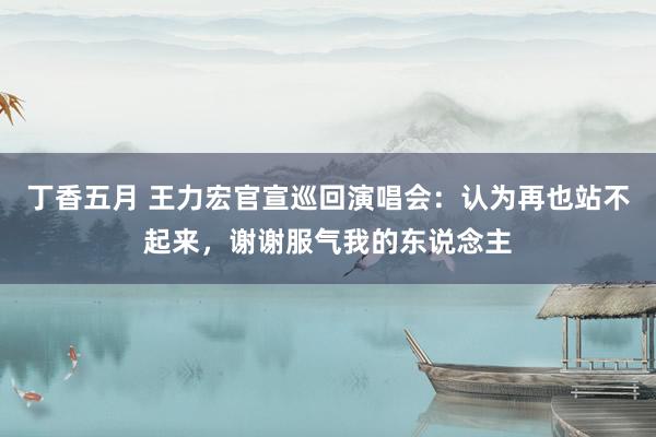 丁香五月 王力宏官宣巡回演唱会：认为再也站不起来，谢谢服气我的东说念主