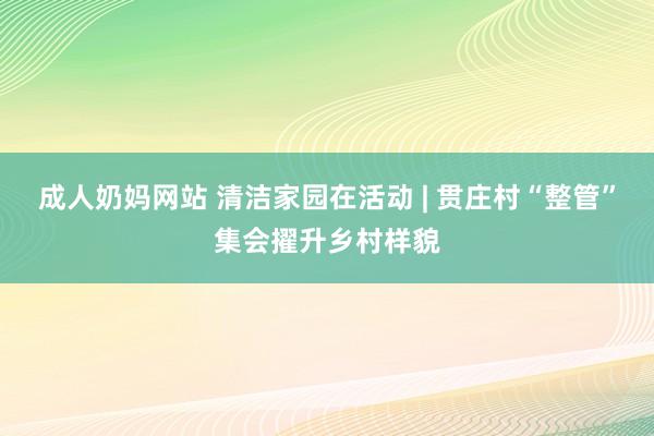 成人奶妈网站 清洁家园在活动 | 贯庄村“整管”集会擢升乡村样貌