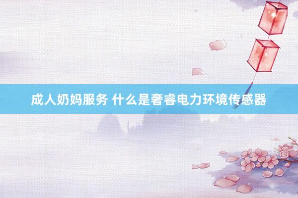 成人奶妈服务 什么是奢睿电力环境传感器