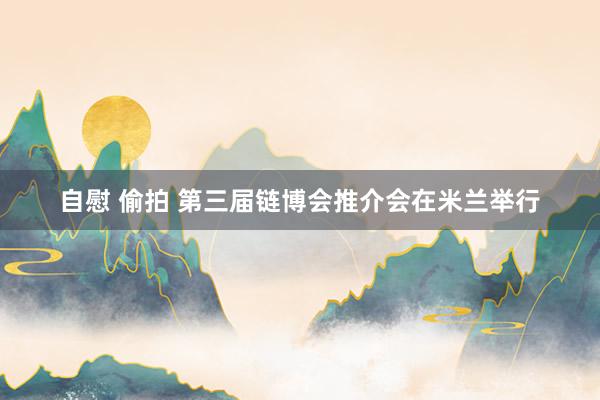 自慰 偷拍 第三届链博会推介会在米兰举行