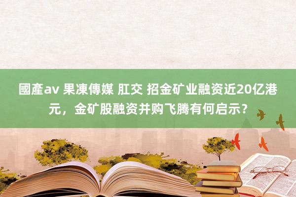 國產av 果凍傳媒 肛交 招金矿业融资近20亿港元，金矿股融资并购飞腾有何启示？